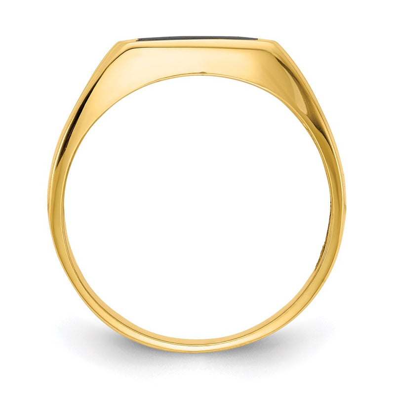 14K Yellow Gold Black Onyx Ring