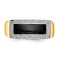 14K Yellow Gold Onyx & A Quality Real Diamond Mens Ring