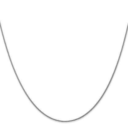 14K White Gold 14 inch 1.05mm Diamond-cut Spiga with Lobster Clasp Children Necklace Chain Necklace