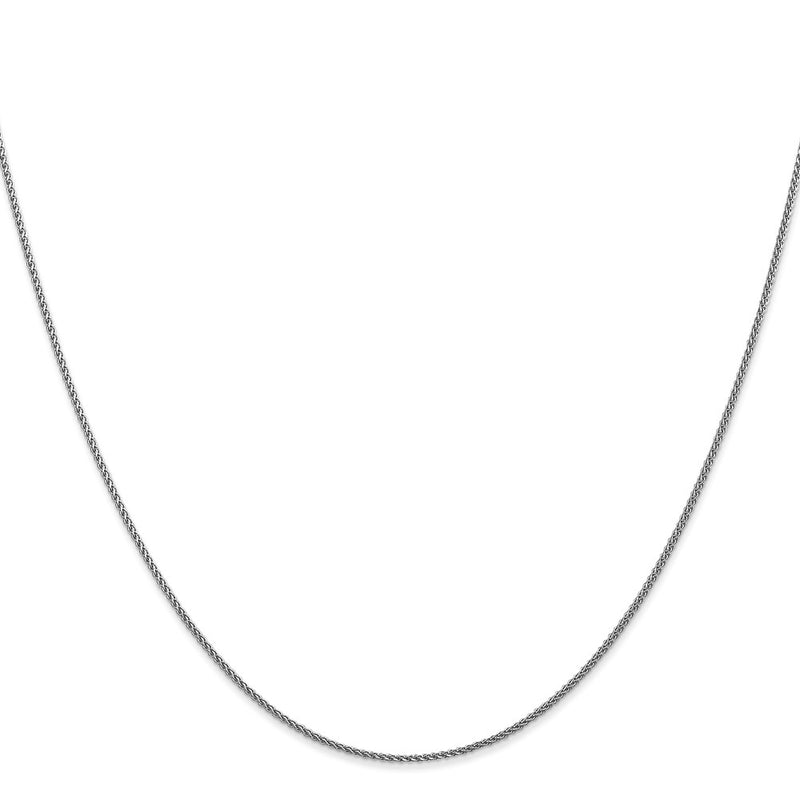 14K White Gold 16 inch 1.05mm Diamond-cut Spiga with Lobster Clasp Chain Necklace