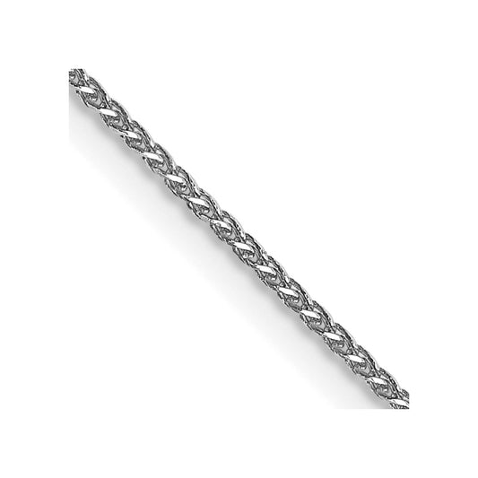 14K White Gold 16 inch 1.05mm Diamond-cut Spiga with Lobster Clasp Chain Necklace