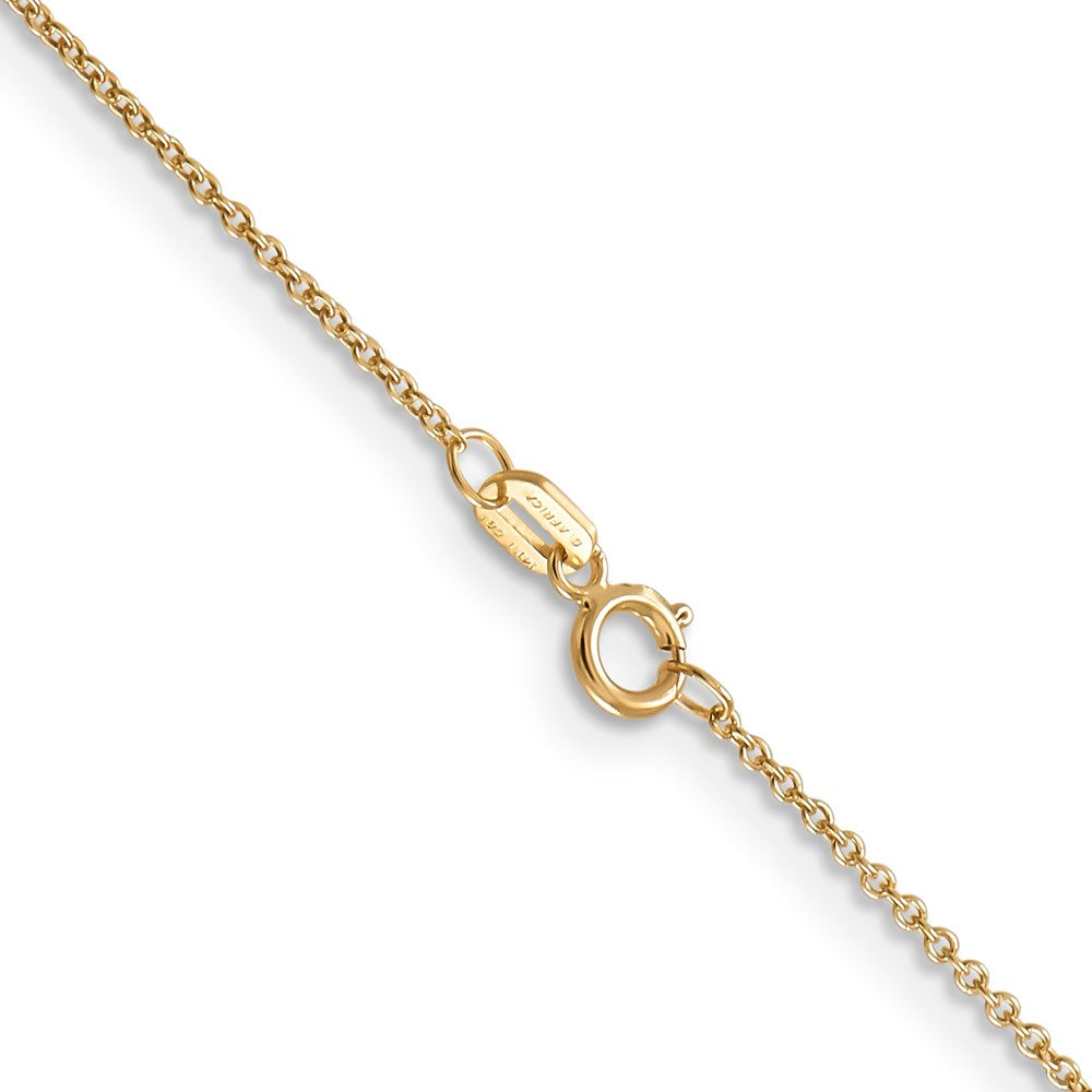 14K Yellow Gold 16 inch .9mm with Spring Ring Clasp Chain Necklace