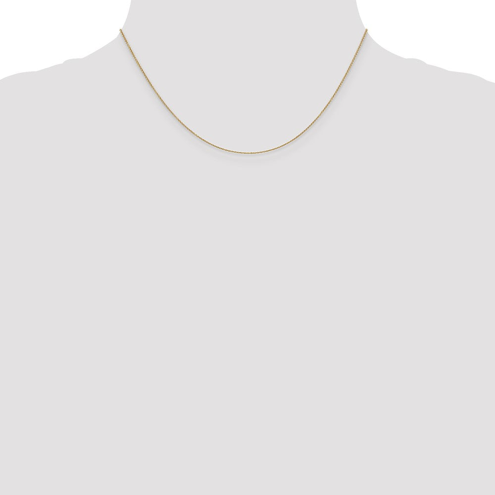 14K Yellow Gold 16 inch .9mm with Spring Ring Clasp Chain Necklace