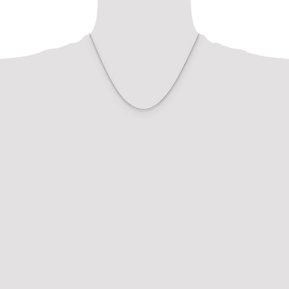 14k WG 1.2mm D/C Cable Chain Necklace