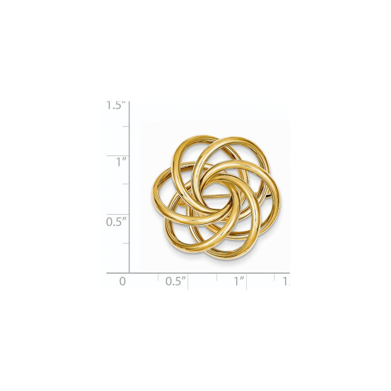 14k Yellow Gold Circle Pin