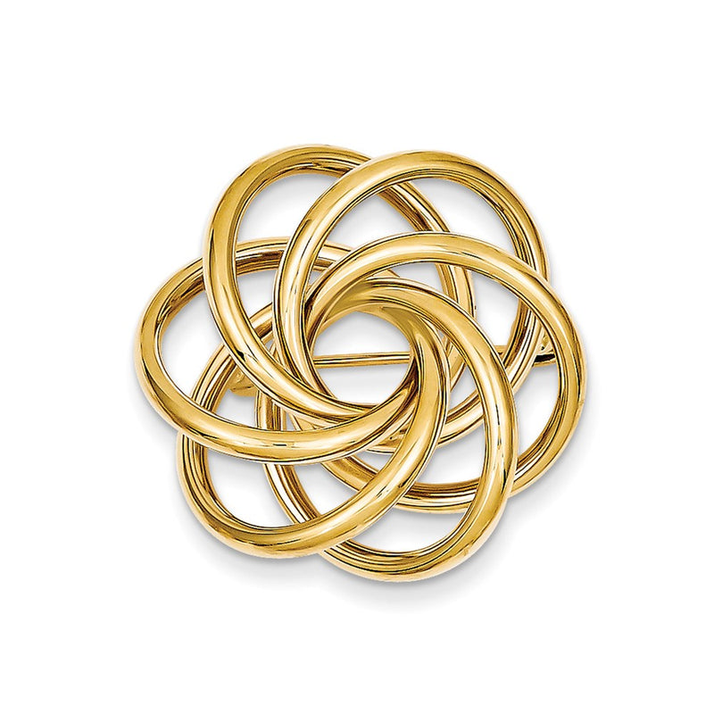 14k Yellow Gold Circle Pin