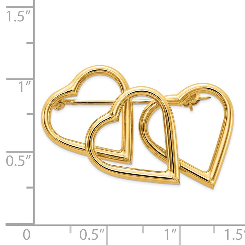 14k Yellow Gold Designer Pin