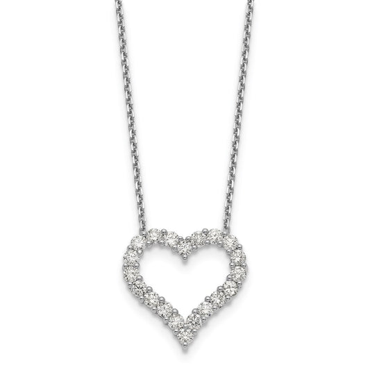 14k white goldtrue origin lab grown real diamond vs si d e f heart pendant necklace pm1001 150 wld