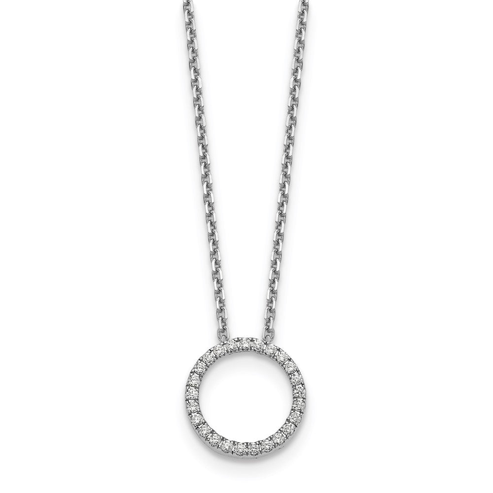 14k white goldtrue origin lab grown real diamond vs si d e f circle pendant with chain pm1002 025 wld