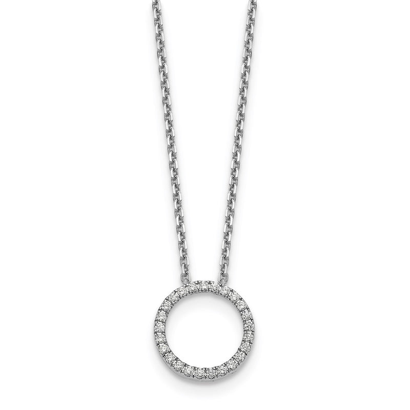 14k white goldtrue origin lab grown real diamond vs si d e f circle pendant with chain pm1002 025 wld