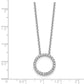 14k white gold real diamond circle 18 inch necklace pm1002 050 wa