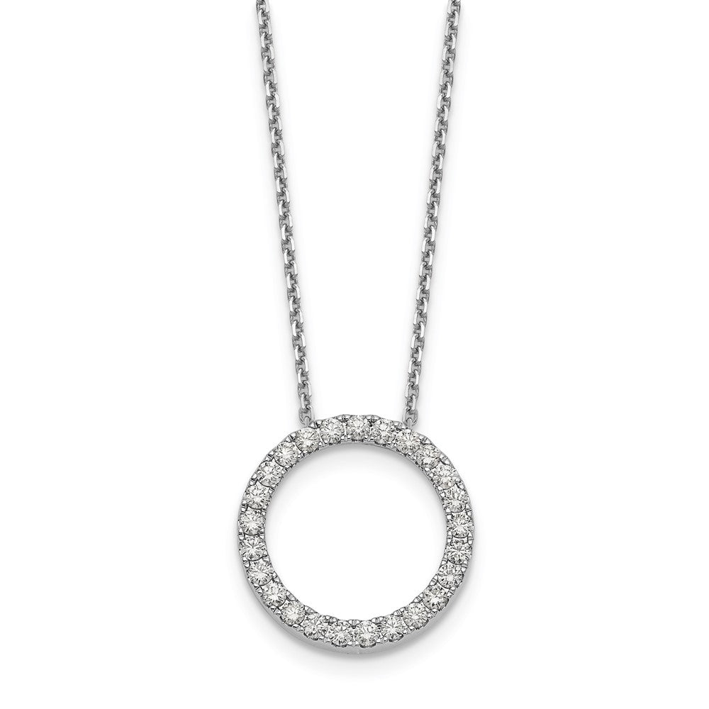 14k white goldtrue origin lab grown real diamond vs si d e f circle pendant with chain pm1002 100 wld