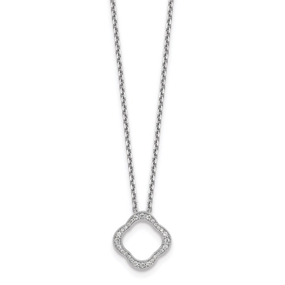 14k White Gold Real Diamond Necklace