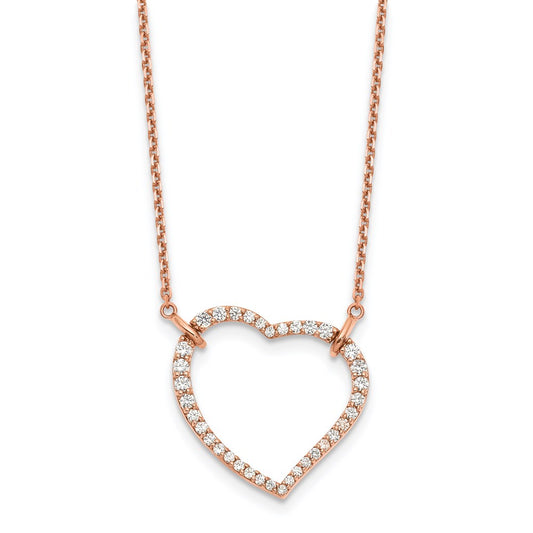 14k Rose Gold Real Diamond Necklace