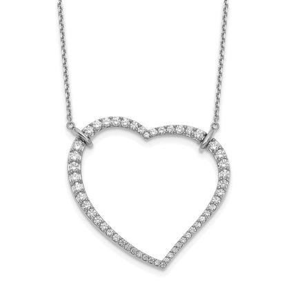 14k white goldtrue origin lab grown real diamond vs si d e f heart pendant necklace pm1006 185 wld 18