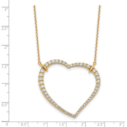 14K Yellow Gold Heart Pendant Necklace