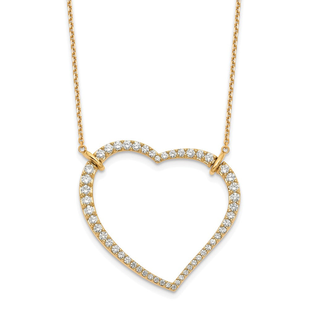 14K Yellow Gold Heart Pendant Necklace