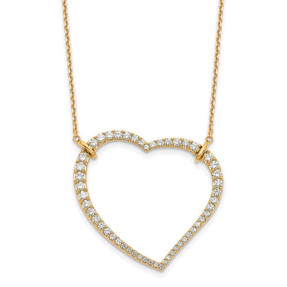 14K Yellow Gold Heart Pendant Necklace