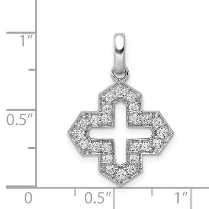 14k White Gold 1/2ct. Real Diamond Fancy Pendant