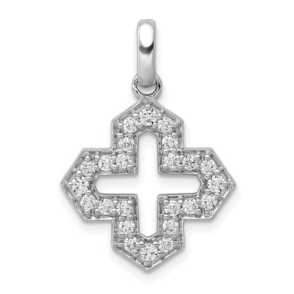 14k White Gold 1/2ct. Real Diamond Fancy Pendant