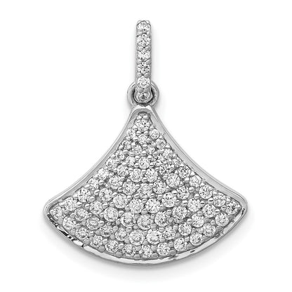 14k White Gold 1/2ct. Real Diamond Fancy Pendant