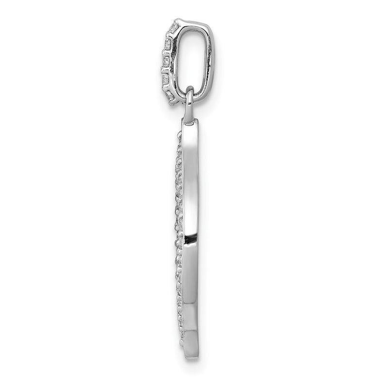 14k White Gold 1/4ct. Real Diamond Fancy Pendant