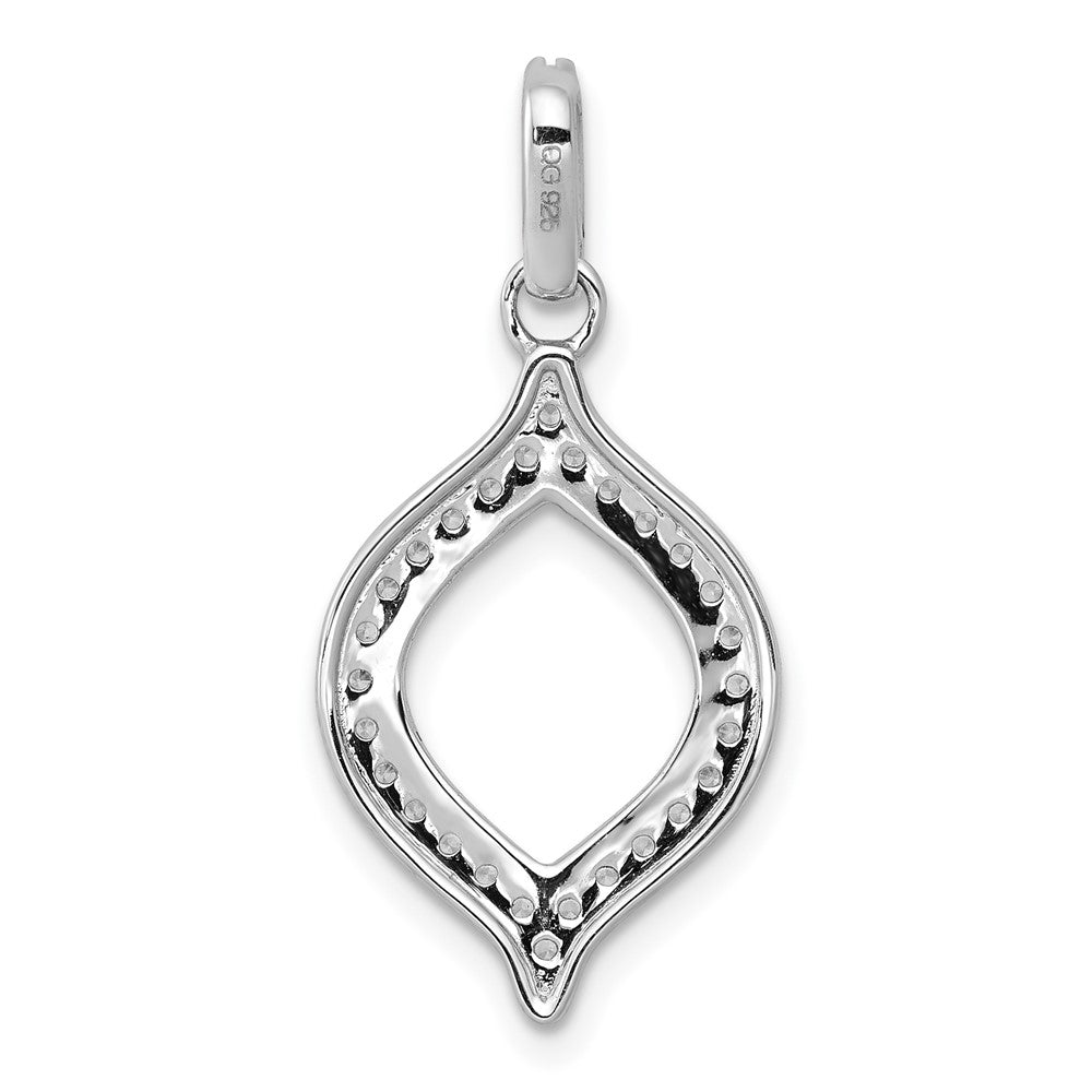 14k White Gold 1/4ct. Real Diamond Fancy Pendant
