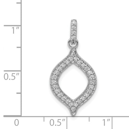 14k White Gold 1/4ct. Real Diamond Fancy Pendant