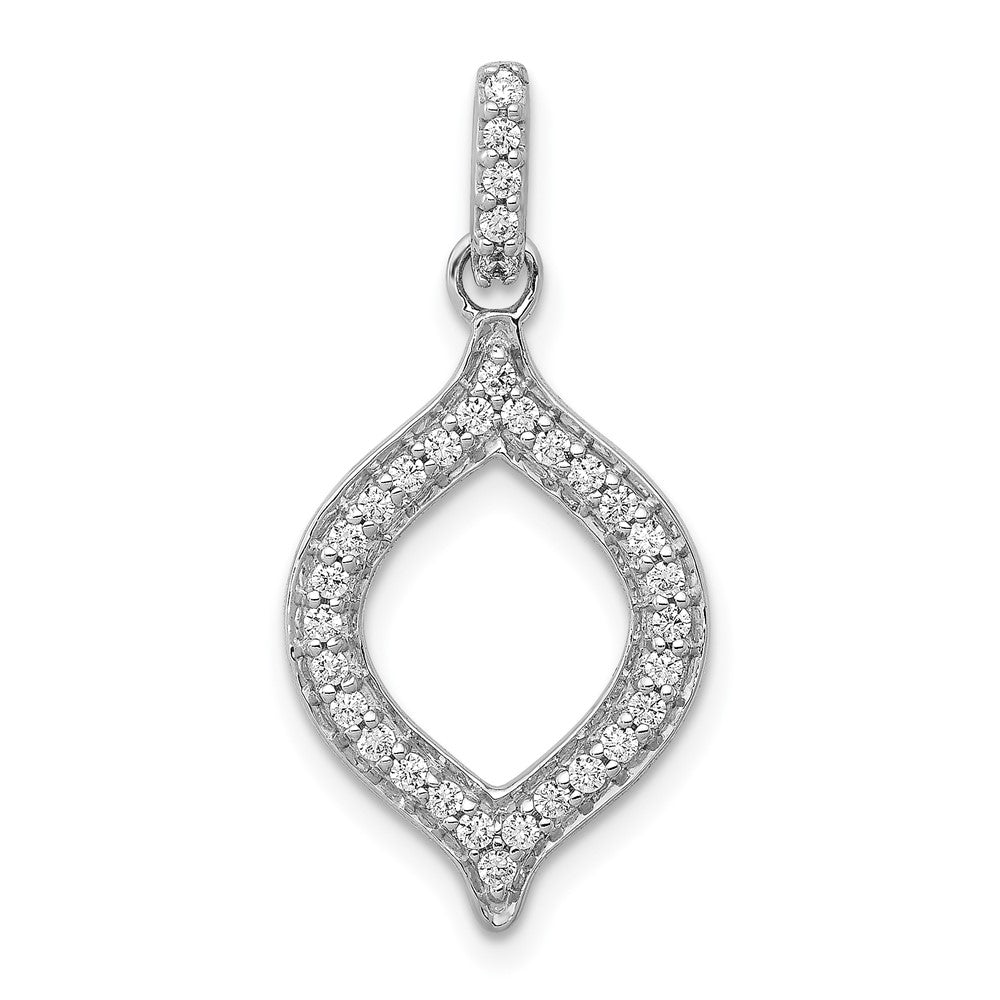 14k White Gold 1/4ct. Real Diamond Fancy Pendant
