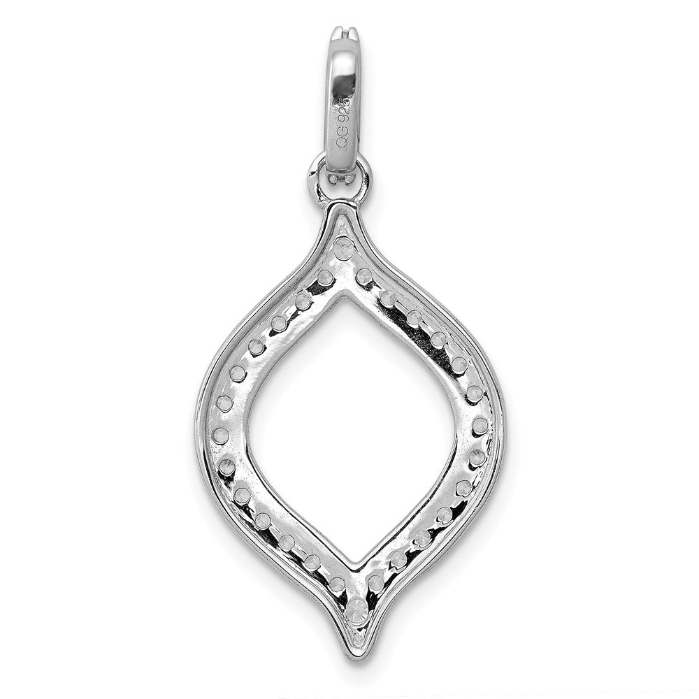 14k White Gold 1/2ct. Real Diamond Fancy Pendant