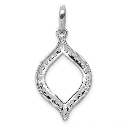 14k White Gold 1/2ct. Real Diamond Fancy Pendant