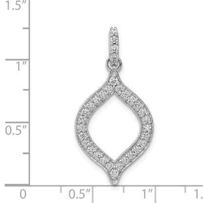 14k White Gold 1/2ct. Real Diamond Fancy Pendant