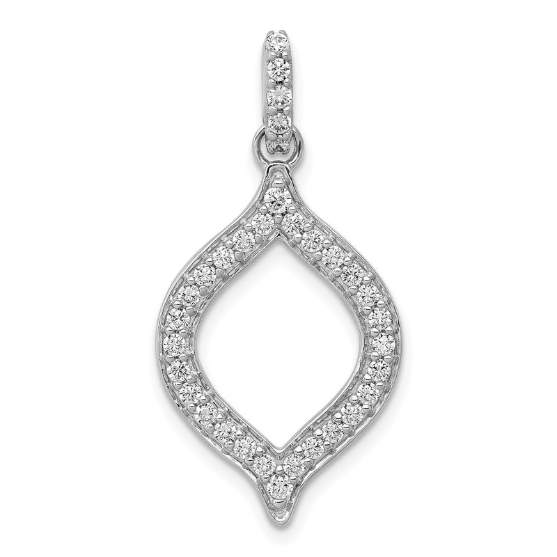 14k White Gold 1/2ct. Real Diamond Fancy Pendant