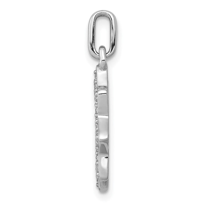 14k White Gold 1/4ct. Real Diamond Star of David Pendant