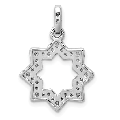 14k White Gold 1/4ct. Real Diamond Star of David Pendant