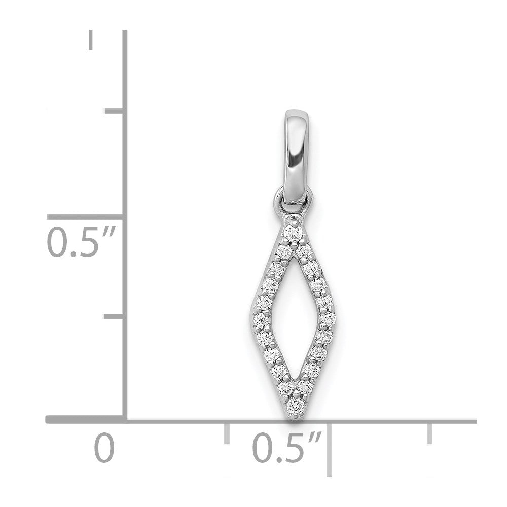 14k White Gold 1/2ct. Real Diamond Fancy Pendant