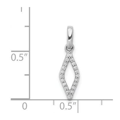 14k White Gold 1/2ct. Real Diamond Fancy Pendant