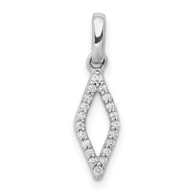 14k White Gold 1/2ct. Real Diamond Fancy Pendant