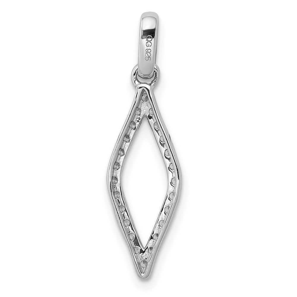 14k White Gold 1/4ct. Real Diamond Fancy Pendant