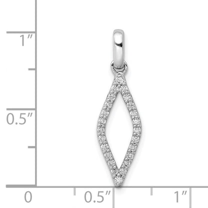 14k White Gold 1/4ct. Real Diamond Fancy Pendant