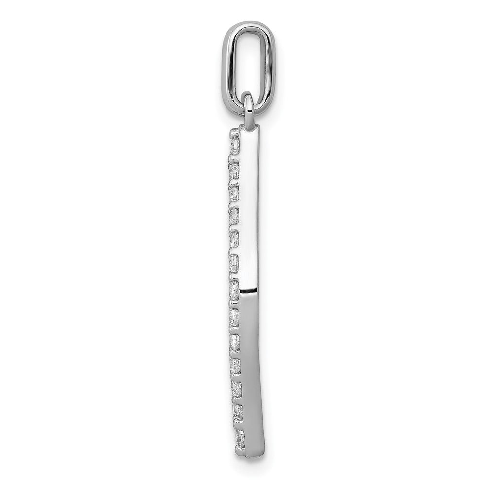 14k White Gold 1/10ct. Real Diamond Fancy Pendant