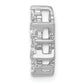 14k white gold real diamond fancy circle chain slide pm3704 062 wa