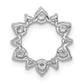 14k white gold real diamond fancy circle chain slide pm3704 062 wa