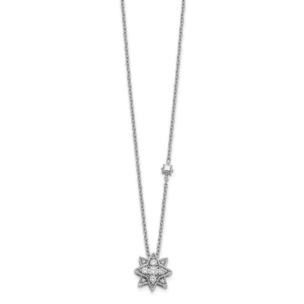 14k White Gold Real Diamond Necklace