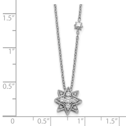 14k White Gold Real Diamond Necklace