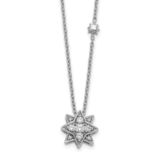 14k White Gold Real Diamond Necklace