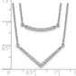 14k White Gold Real Diamond Double Strand Necklace