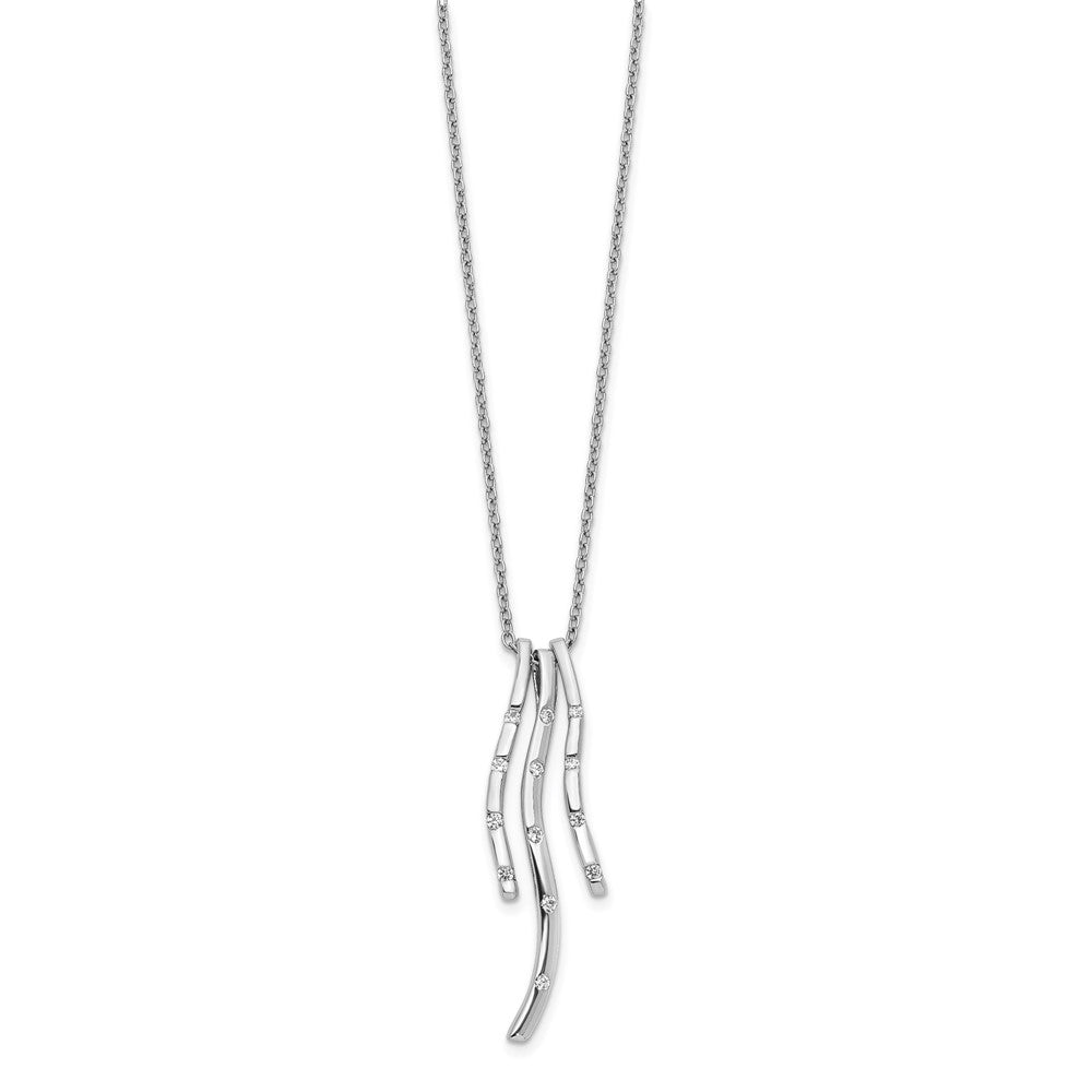 14k White Gold Real Diamond Necklace