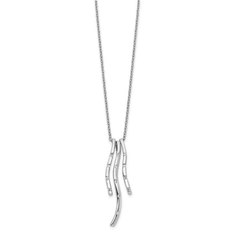 14k White Gold Real Diamond Necklace