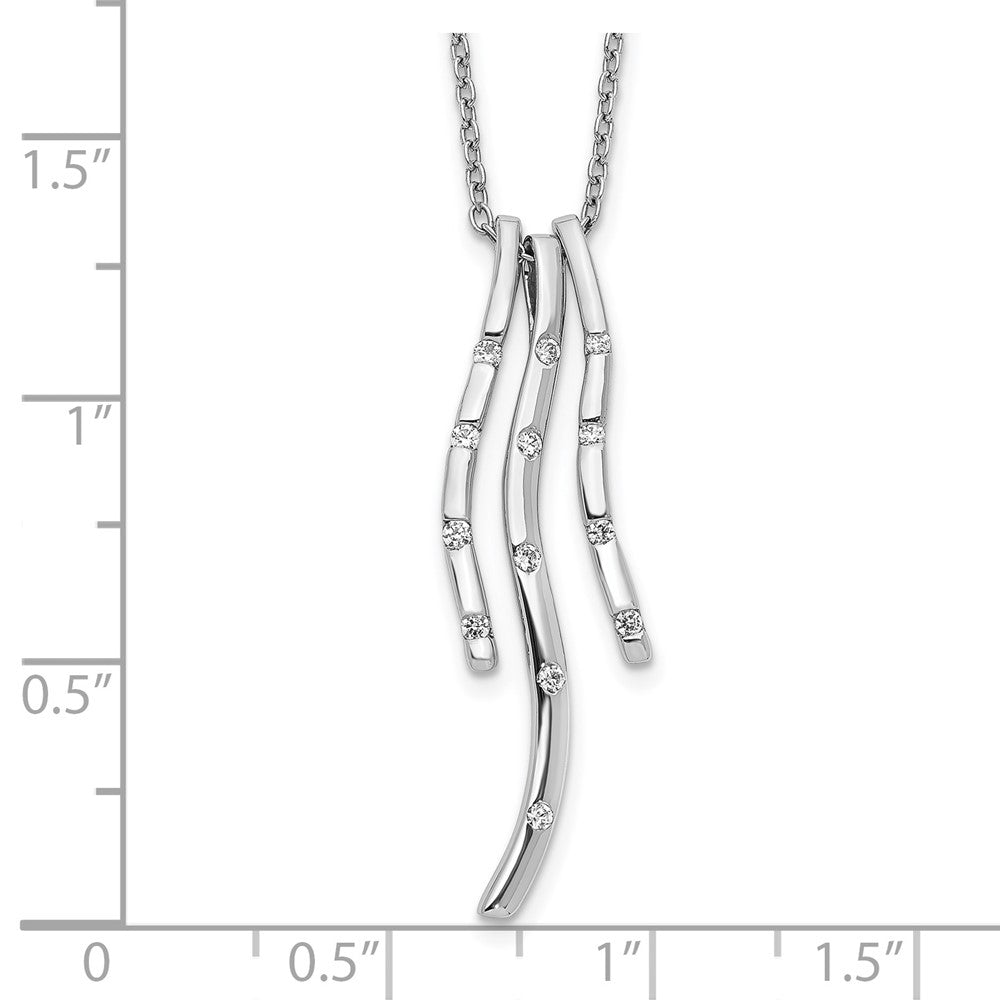 14k White Gold Real Diamond Necklace